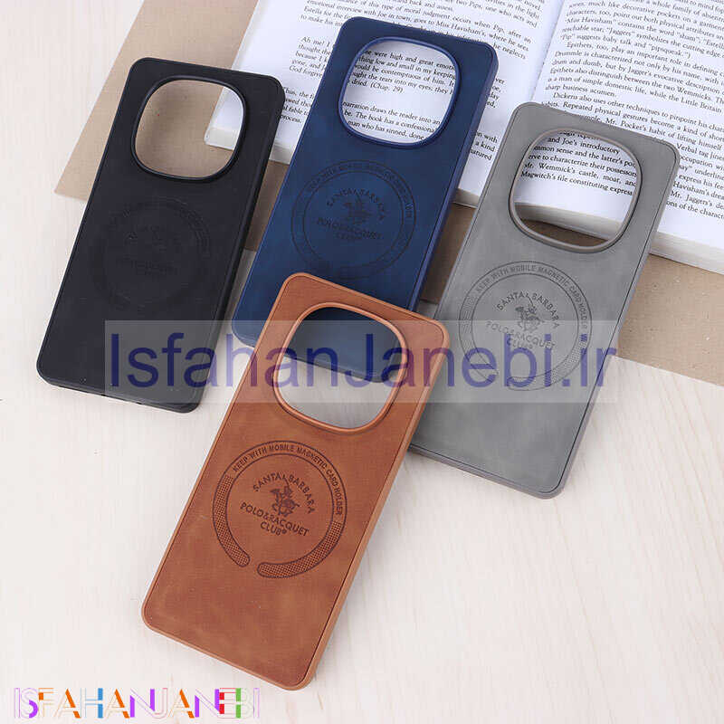 اصفهان جانبی-قاب چرمی Polo & Racquet Club شیائومی Redmi Note 14 Pro 5G طرح مگ سیف