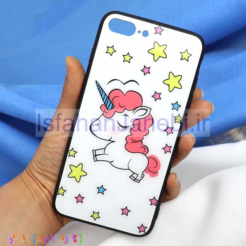 اصفهان جانبی-قاب پشت گلسی طرح یونیکورن iPhone 7 Plus / 8 Plus