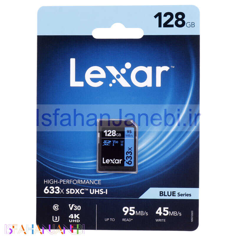 اصفهان جانبی-رم اس دی 128 گیگ لکسار Lexar Blue Series 633X U3 C10 95MB/s