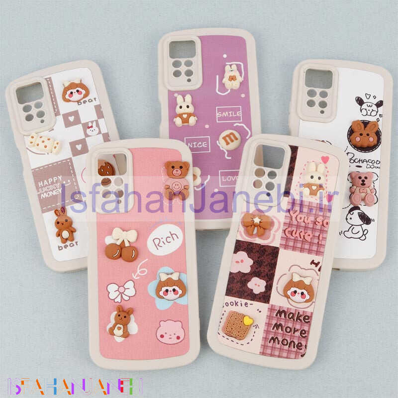 اصفهان جانبی-قاب طرحدار عروسکی برجسته محافظ لنزدار Xiaomi Redmi Note 12 Pro 4G