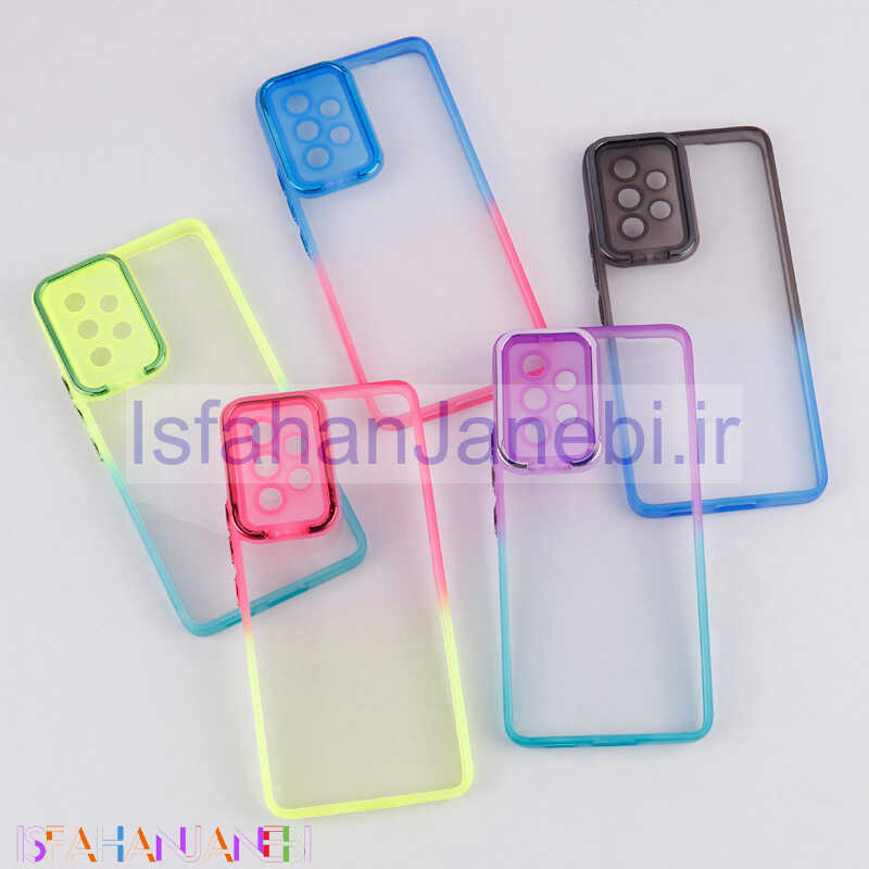 اصفهان جانبی-قاب ضد ضربه استند شو دور رنگی محافظ لنزدار Samsung Galaxy A53 5G