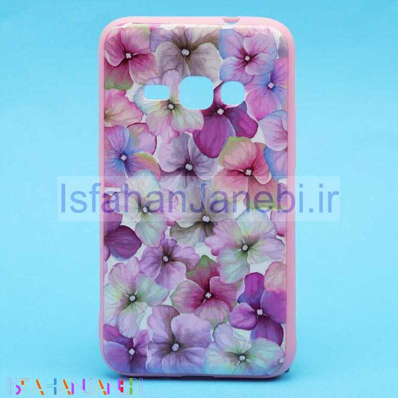 اصفهان جانبی-قاب فانتزی برجسته صورتی طرح گل سامسونگ J1 2016