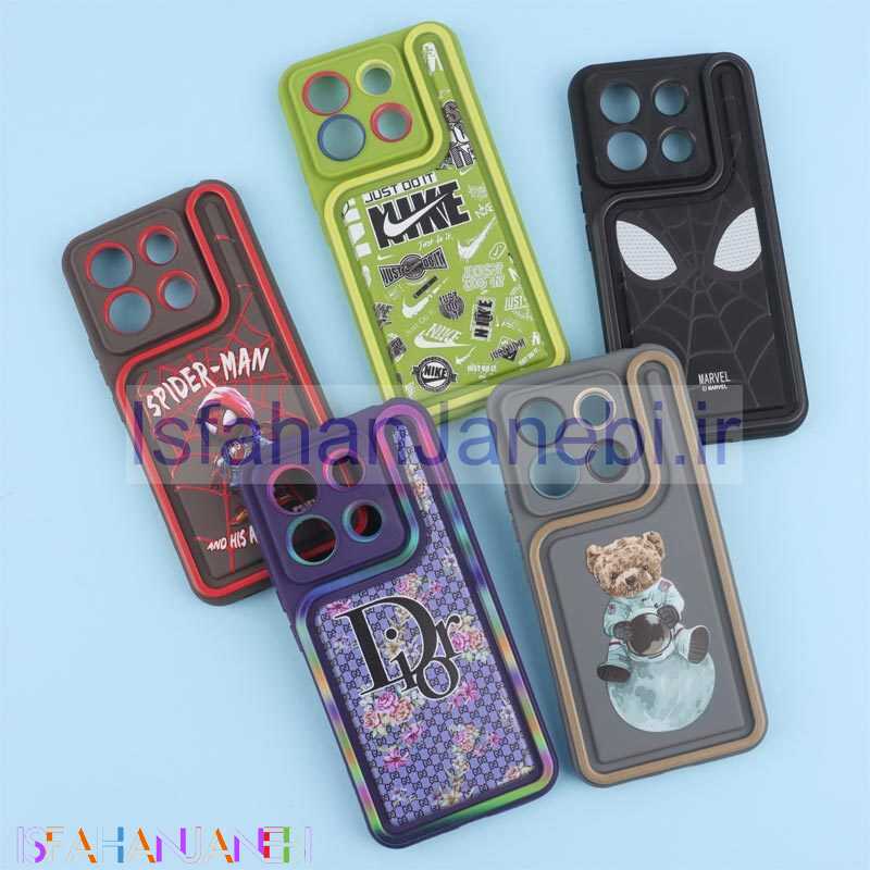 اصفهان جانبی-قاب سولید طرح دار دو رنگ محافظ لنزدار Xiaomi Poco X6