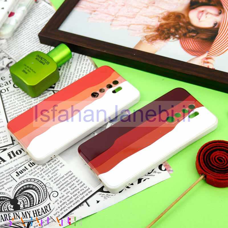اصفهان جانبی-قاب سیلیکونی محافظ لنزدار طرح رنگین کمانی Xiaomi Redmi Note 8 Pro