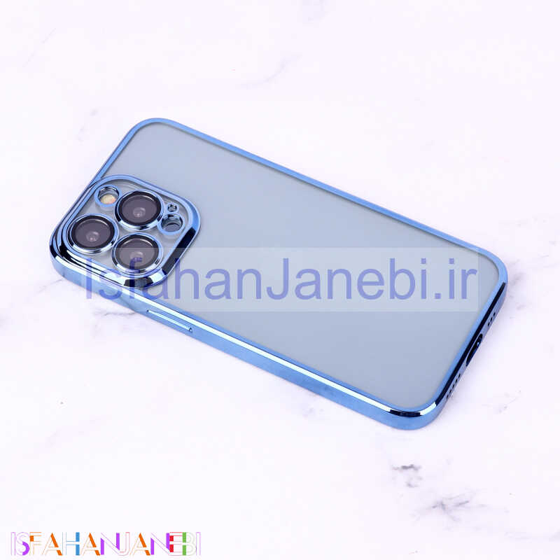 اصفهان جانبی-قاب ساده شفاف دور رنگی محافظ لنزدار iPhone 13 Pro