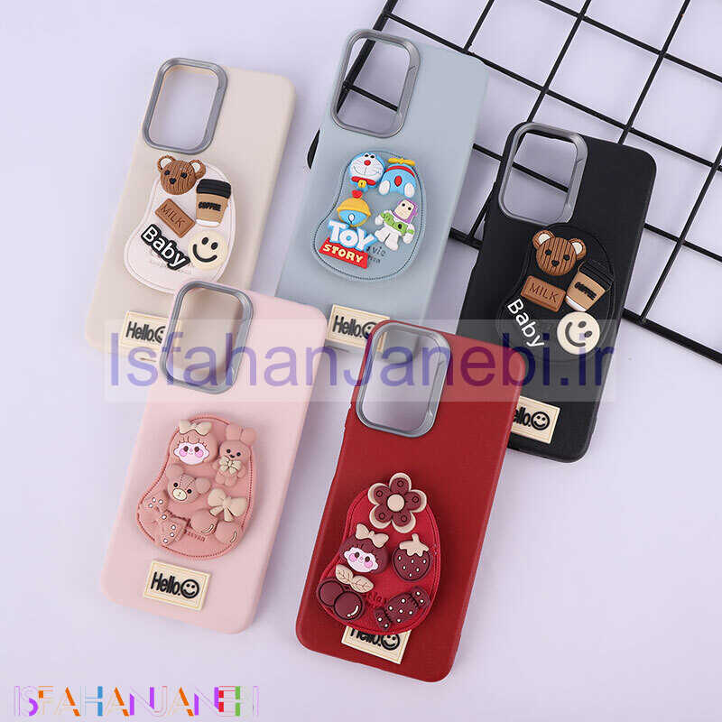 اصفهان جانبی-قاب چرمی ژله ای Leather شیائومی Redmi Note 12S پاپ سوکت دار