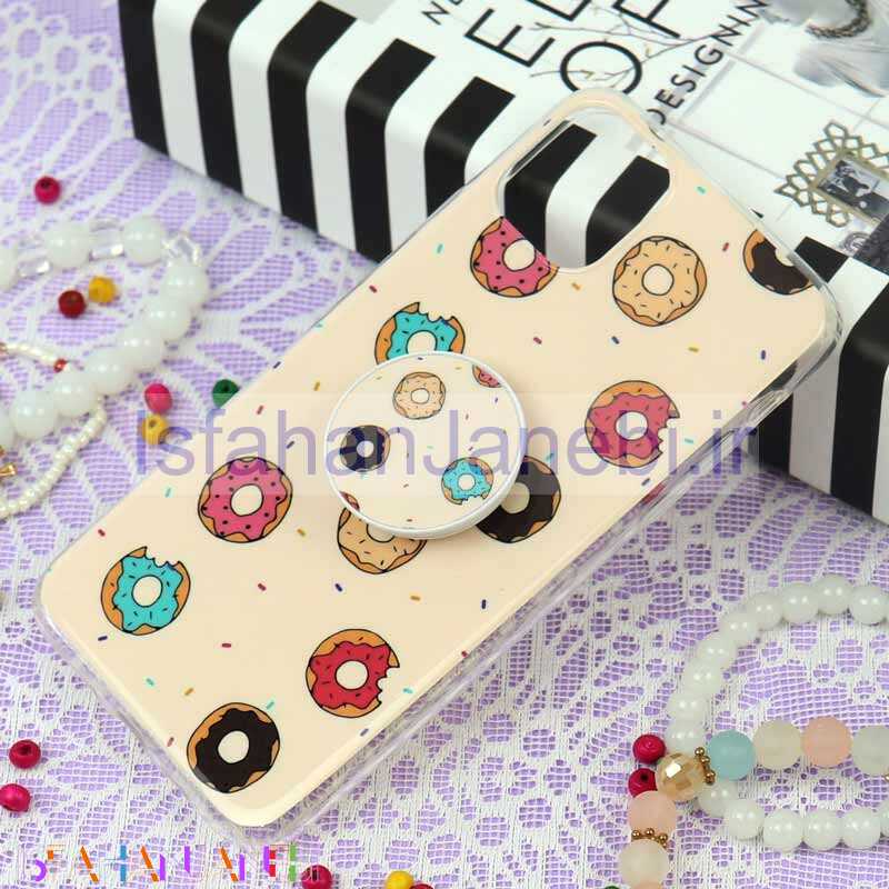 اصفهان جانبی-قاب سوپر IMD دور شفاف پاپ سوکت دار iPhone 11 Pro Max دونات