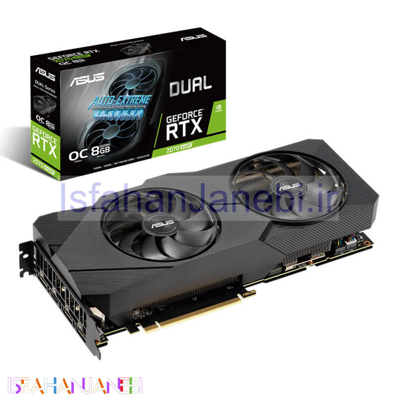 اصفهان جانبی-کارت گرافیک ASUS Dual GeForce RTX 2070 Super&nbsp;OC 8GB Evo GDDR6 256Bit
