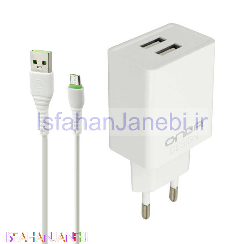 اصفهان جانبی-شارژر دیواری فست شارژ ONDA U30&Kit 2.4A + کابل میکرو یو اس بی