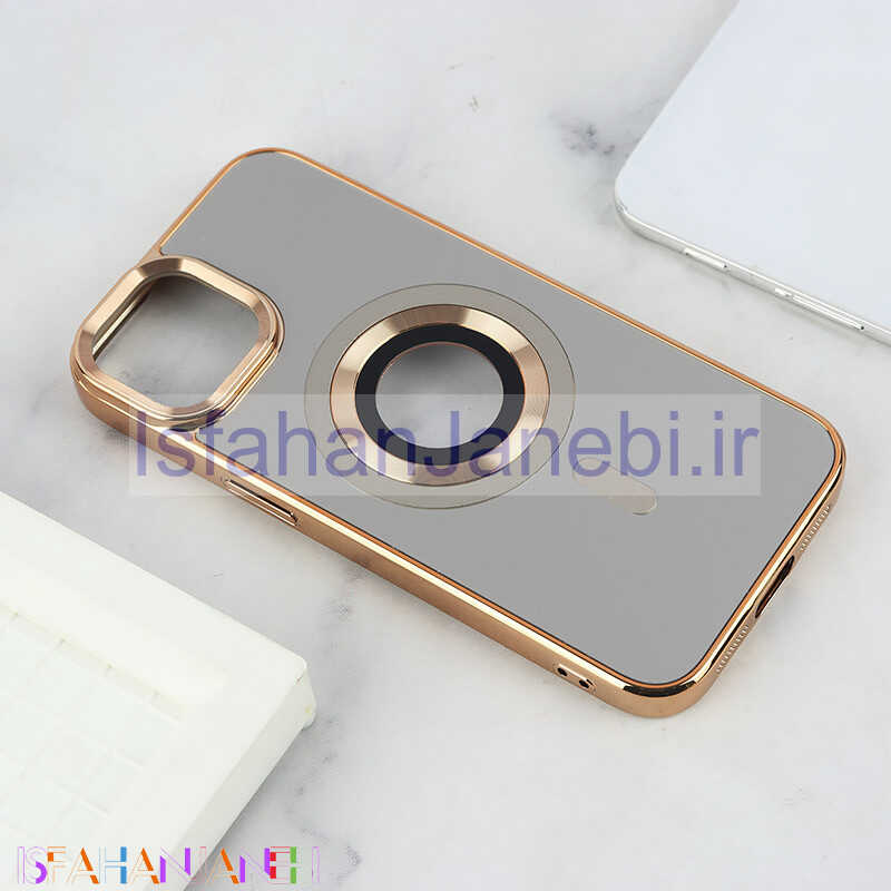 اصفهان جانبی-قاب ژله ای مگ سیف Berlia آیفون iPhone 13 / 14 دور براق