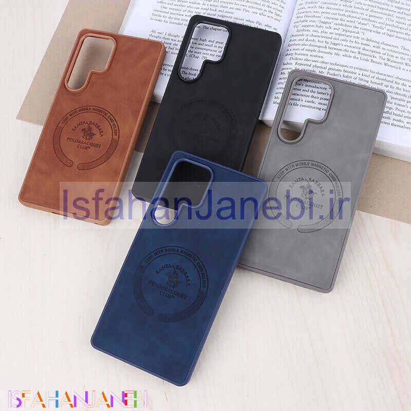 اصفهان جانبی-قاب چرمی Polo & Racquet Club سامسونگ Galaxy S25 Ultra طرح مگ سیف