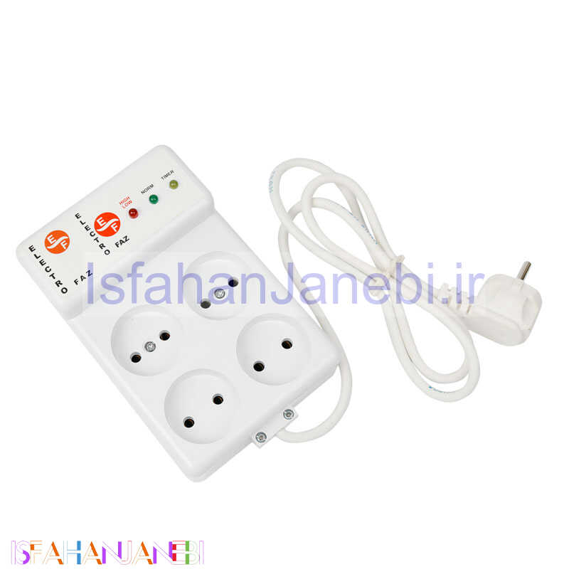اصفهان جانبی-محافظ برق 4 خانه الکترو فاز 1٫2 متری مدل 4001