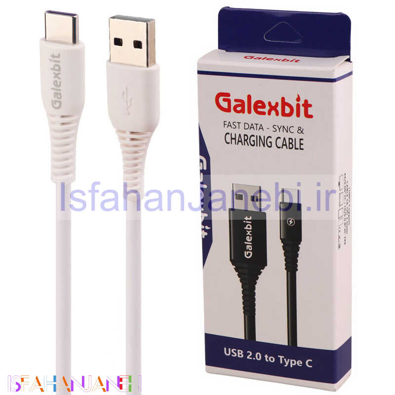 اصفهان جانبی-کابل تایپ سی فست شارژ Galexbit 5A 1m