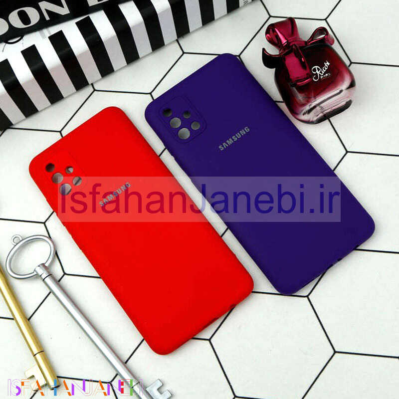 اصفهان جانبی-قاب سیلیکونی اصلی زیربسته سامسونگ Galaxy A51 4G محافظ لنزدار