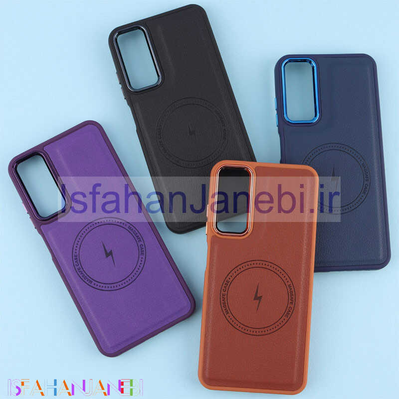 اصفهان جانبی-قاب چرمی مگ سیف سامسونگ Galaxy A05s متال ایرون