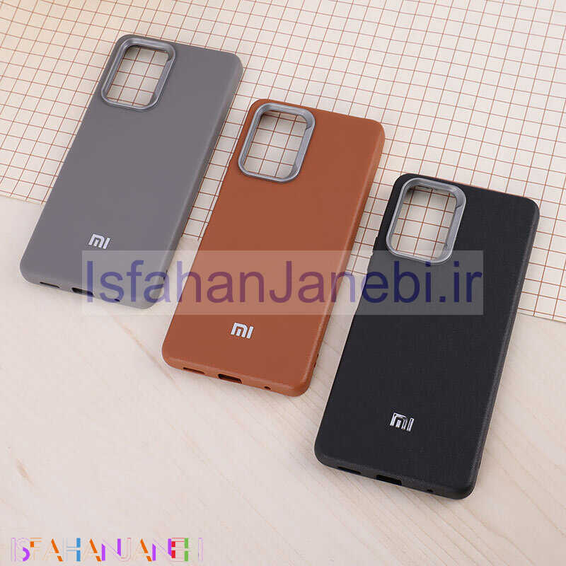 اصفهان جانبی-قاب چرمی ژله ای Leather شیائومی Redmi Note 10 Pro 4G لوگو متال