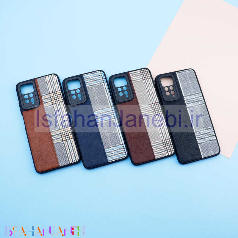 اصفهان جانبی-قاب چرمی پارچه ای محافظ لنزدار Xiaomi Redmi Note 11 Pro
