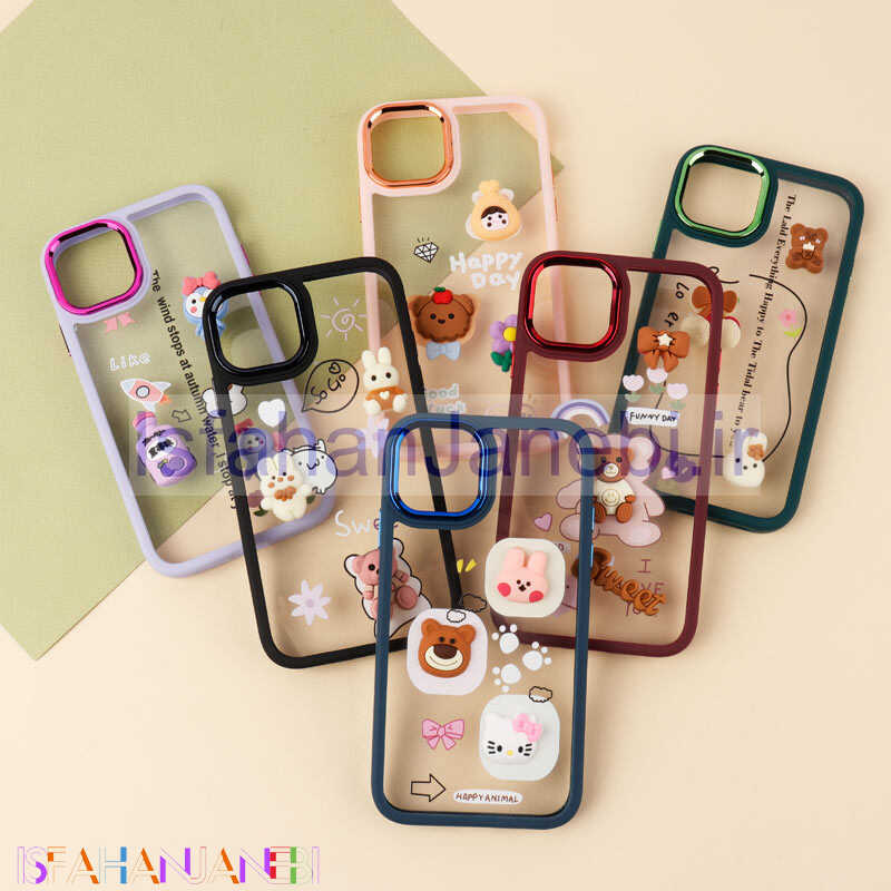 اصفهان جانبی-قاب شفاف متال ایرون عروسکی برجسته iPhone 11