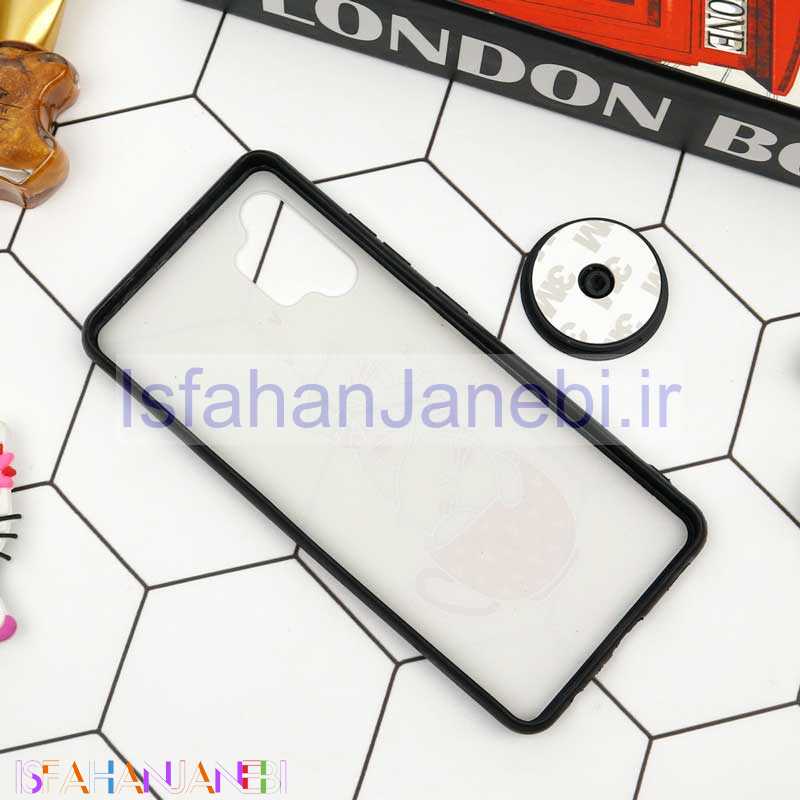 اصفهان جانبی-قاب فانتزی برجسته + پاپ سوکت طرح گربه سامسونگ A32 4G سری D