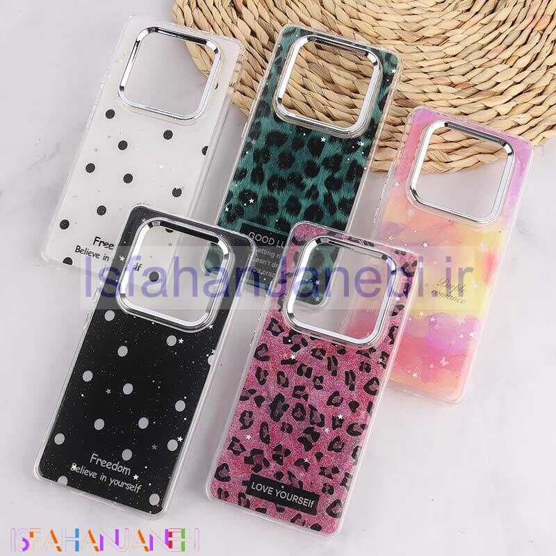 اصفهان جانبی-قاب رزینی شیائومی Redmi Note 14 Pro 4G طرح دار دور محافظ متال