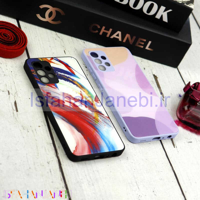 اصفهان جانبی-قاب طرحدار پشت گلسی محافظ لنزدار Samsung Galaxy A32 4G