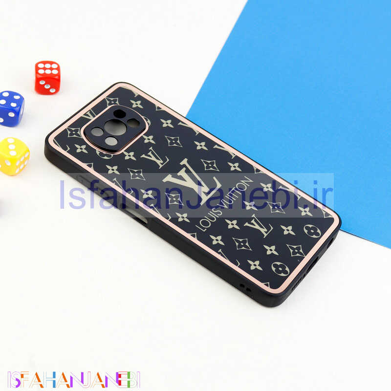 اصفهان جانبی-قاب محافظ لنزدار پشت گلسی طرحدار Xiaomi Poco X3 سری A
