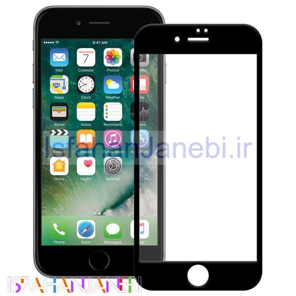اصفهان جانبی-گلس تمام چسب آیفون iPhone 7/8 Plus مشکی