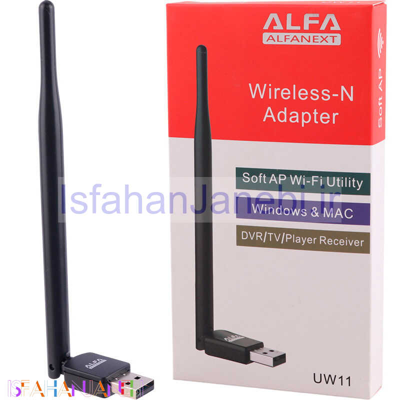 اصفهان جانبی-کارت شبکه بی سیم آنتن دار Alfa UW11 150Mbps