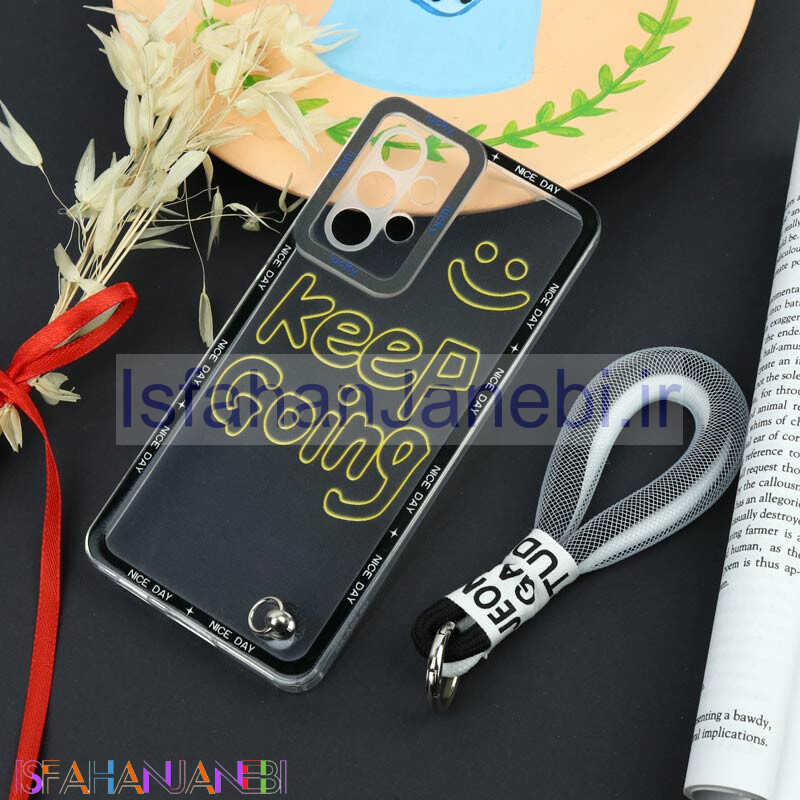 اصفهان جانبی-قاب طرحدار Keep Going محافظ لنزدار + بند آویز لنیارد Samsung Galaxy A53 5G