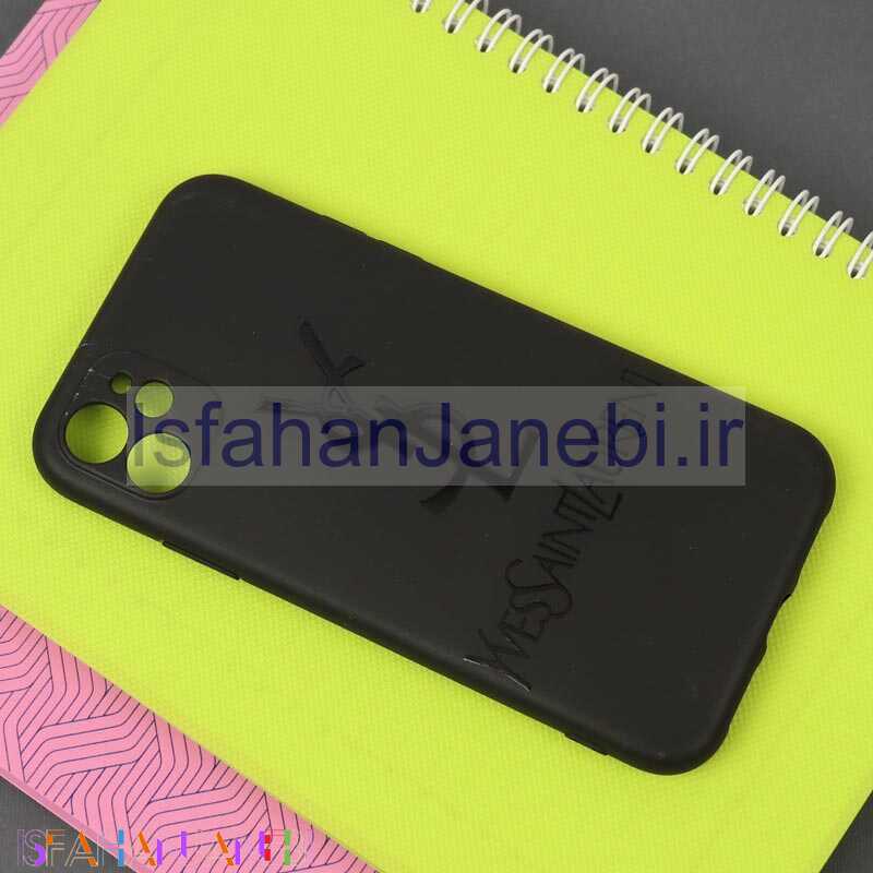 اصفهان جانبی-قاب طرحدار محافظ لنزدار مشکی YSL آیفون iPhone 11