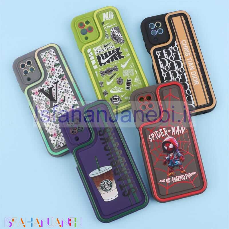 اصفهان جانبی-قاب سولید طرح دار دو رنگ محافظ لنزدار Samsung Galaxy A12 / M12