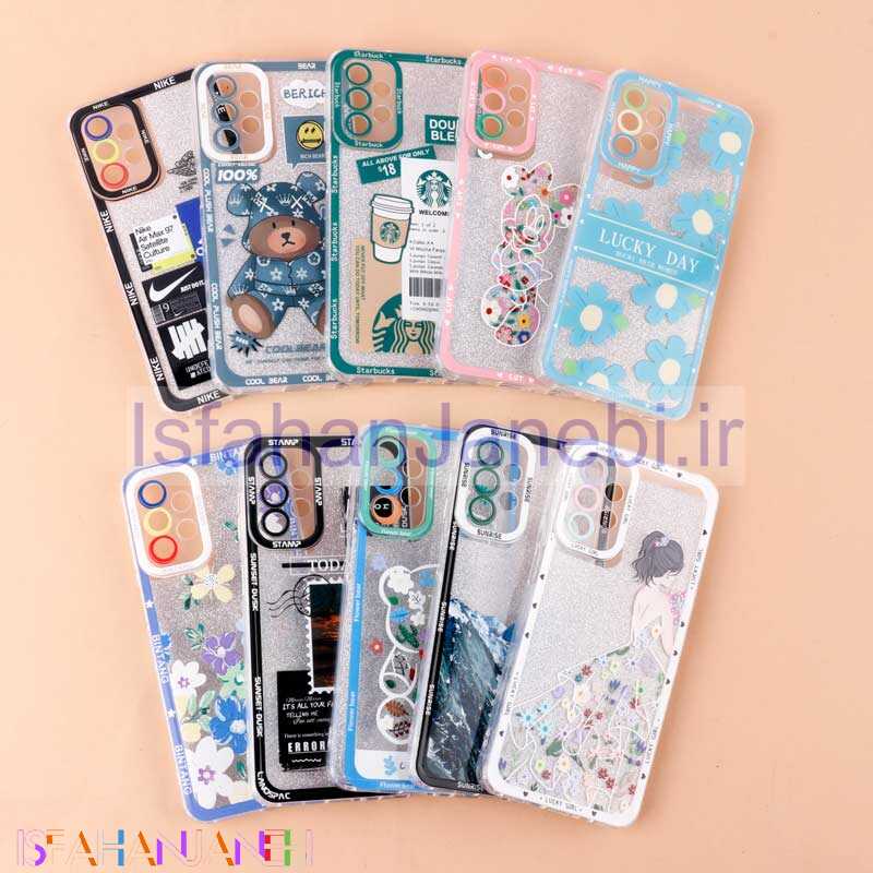 اصفهان جانبی-قاب فانتزی دور رنگی اکلیلی محافظ لنزدار Samsung Galaxy A23