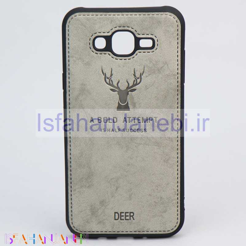 اصفهان جانبی-قاب چرمی طرح گوزن Samsung J7 طوسی