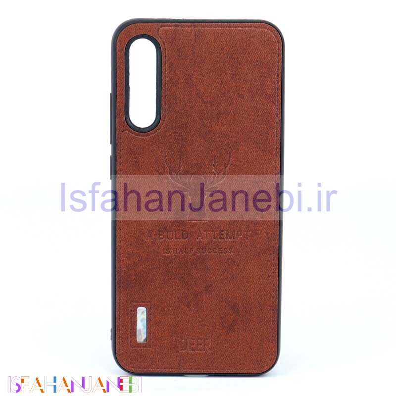 اصفهان جانبی-قاب چرمی طرح گوزن Xiaomi Mi A3 قهوه ای