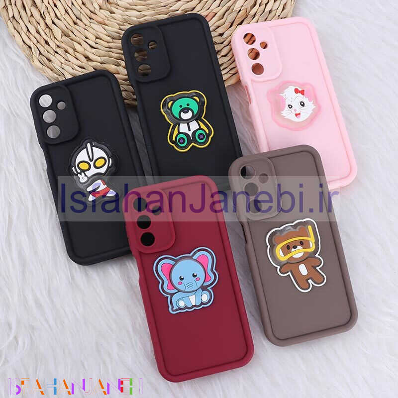 اصفهان جانبی-قاب سولید چراغ دار سامسونگ Galaxy A15 عروسکی برجسته محافظ لنزدار