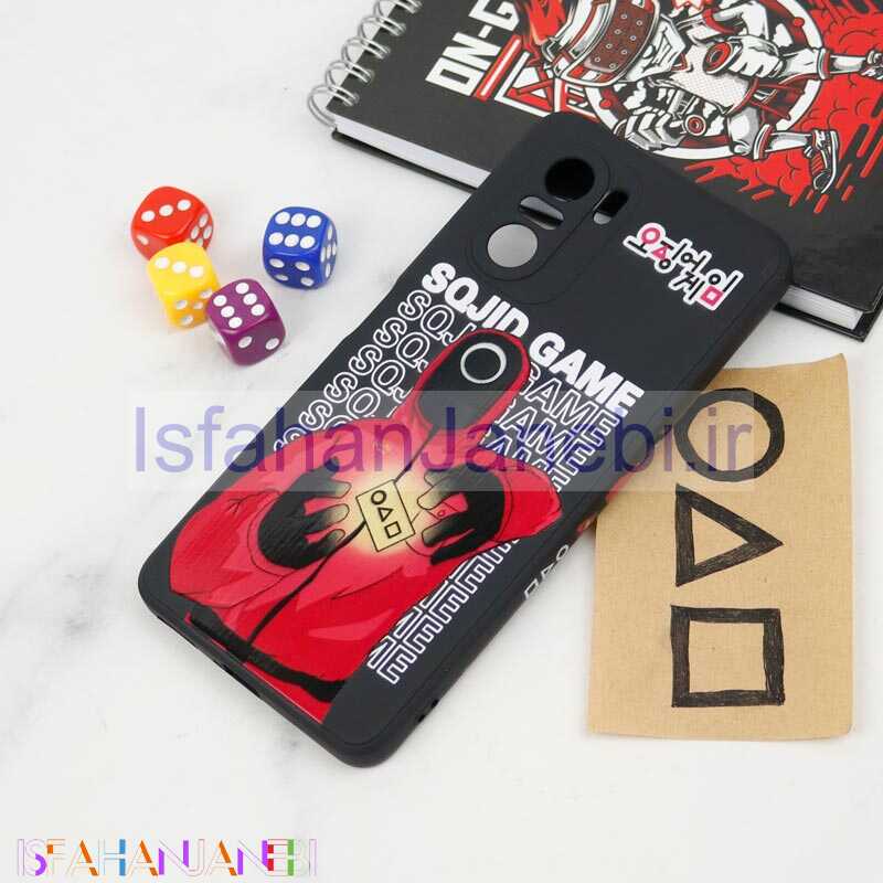 اصفهان جانبی-قاب سیلیکونی محافظ لنزدار طرح اسکویید گیم Xiaomi Poco F3 کد 12