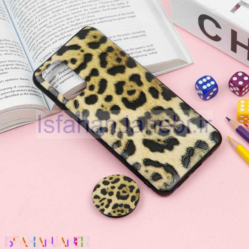 اصفهان جانبی-قاب فانتزی برجسته + پاپ سوکت طرح پلنگی Xiaomi Redmi 9T سری F