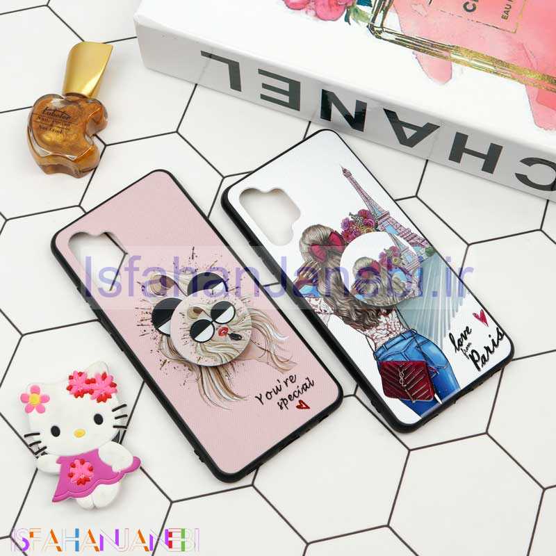 اصفهان جانبی-قاب فانتزی برجسته + پاپ سوکت طرح دختر سامسونگ A32 4G سری D