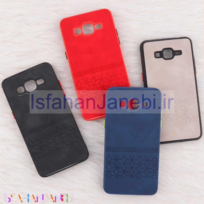 اصفهان جانبی-قاب چرمی طرحدار Smartphone محافظ لنزدار Samsung Galaxy Grand Prime