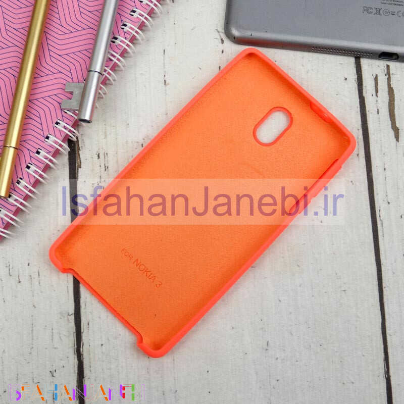 اصفهان جانبی-قاب سیلیکونی Nokia 3 گلبهی فسفری