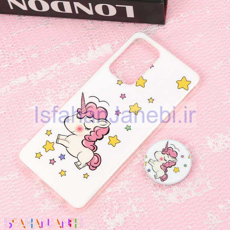 اصفهان جانبی-قاب سوپر IMD دور شفاف پاپ سوکت دار Samsung A52 یونیکورن