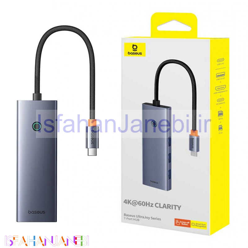 اصفهان جانبی-هاب 7 پورت Type-C باسئوس UltraJoy Series B00052803811-00