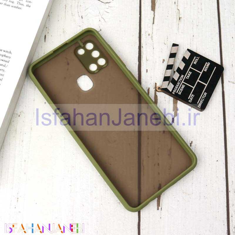 اصفهان جانبی-قاب PC مات محافظ لنز دار Samsung A21s سبز