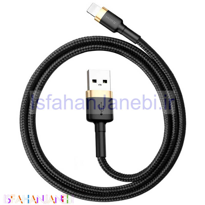 اصفهان جانبی-کابل آیفونی فست شارژ Baseus Cafule CALKLF-A 2.4A 50cm