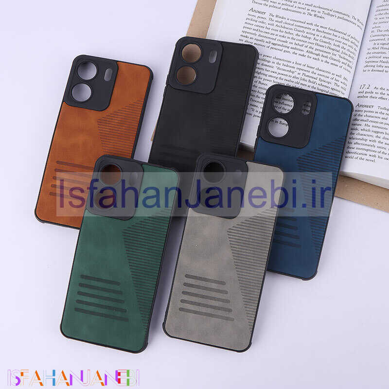 اصفهان جانبی-قاب چرمی Pro Camera شیائومی Redmi 13C / Poco C65 محافظ لنزدار