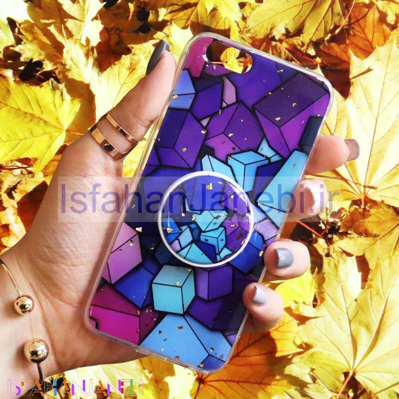 اصفهان جانبی-قاب رنگین کمانی پاپ سوکت دار خرچنگی کد7 آیفون 6/6s