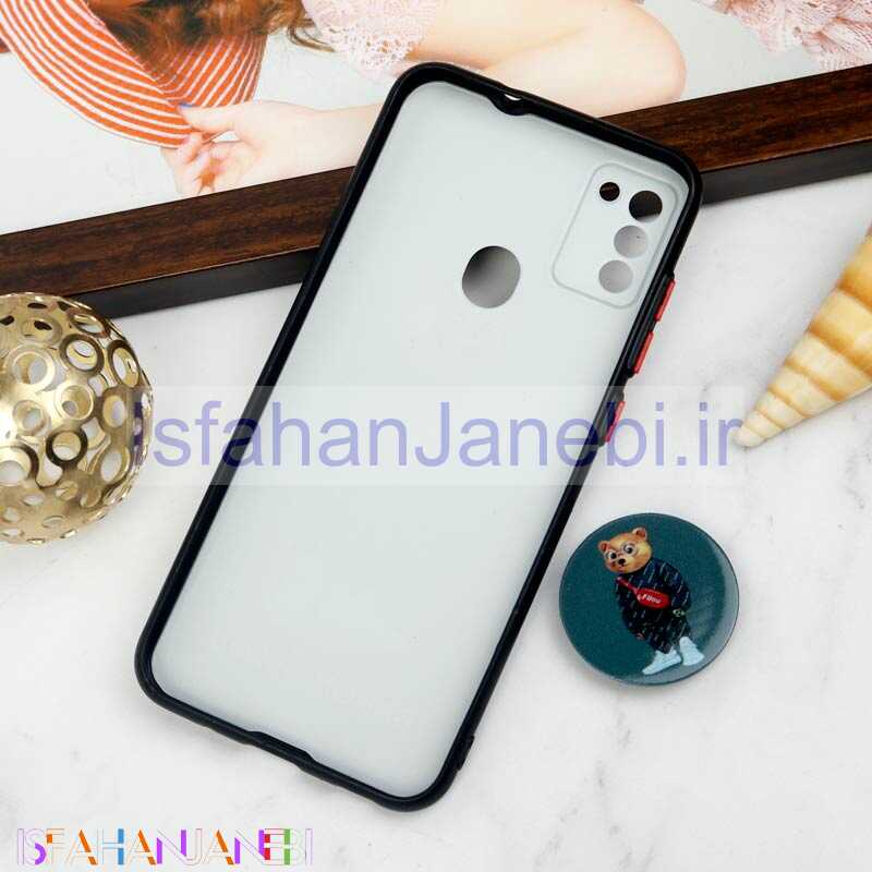اصفهان جانبی-قاب PC محافظ لنز دار طرح Baron + پاپ سوکت Samsung Galaxy A11