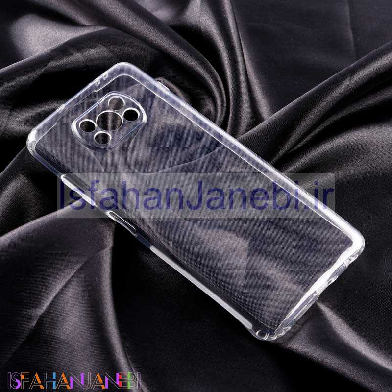 اصفهان جانبی-قاب ژله ای ساده بی رنگ محافظ لنزدار Xiaomi Poco X3