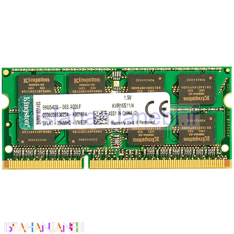 اصفهان جانبی-رم لپ تاپ کینگستون Kingston DDR3 4GB 1333MHz CL9