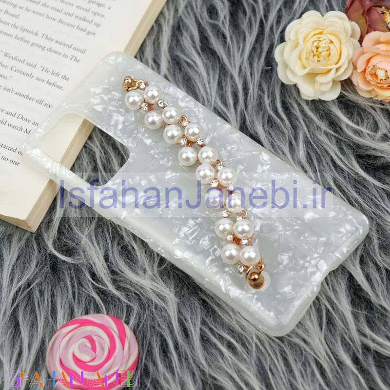 اصفهان جانبی-قاب ماربل هولدر دستی مرواریدی Xiaomi Redmi Note 10 Pro